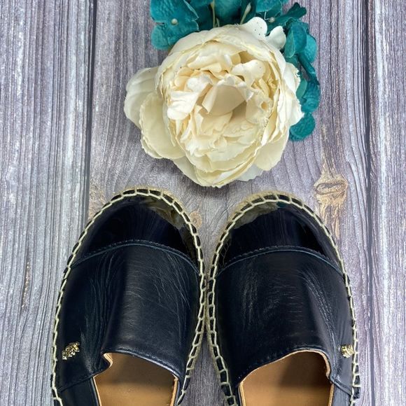 New Kurt Geiger Morella Black Leather Platform Espadrille Flats 38M - Picture 4 of 15